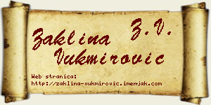Žaklina Vukmirović vizit kartica